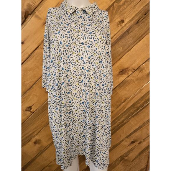 Callaway Golf Polo Mens 2XL Shirt Opti Dri Golf Club Pattern White - Picture 1 of 9